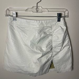 Pleather skort with sinch on the side